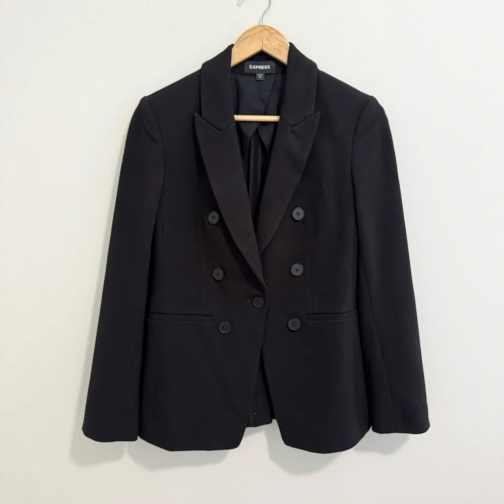 Express Black Button Blazer